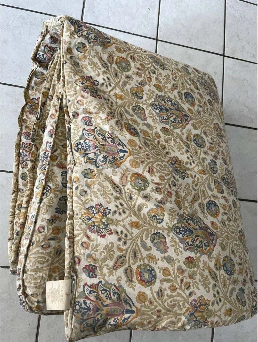 Lauren Ralph Lauren King Comforter Floral Paisley 100% Cotton Cottage Bedding